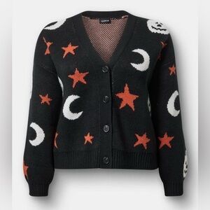 Torrid Halloween Button Up Cardigan. Size zero. NWT